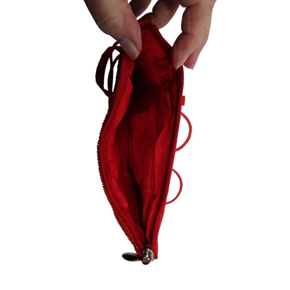 Beaded Christmas Tree Club Bag Two Pocket Crossbody Bamboo Trading Company GUC - Picture 10 of 10